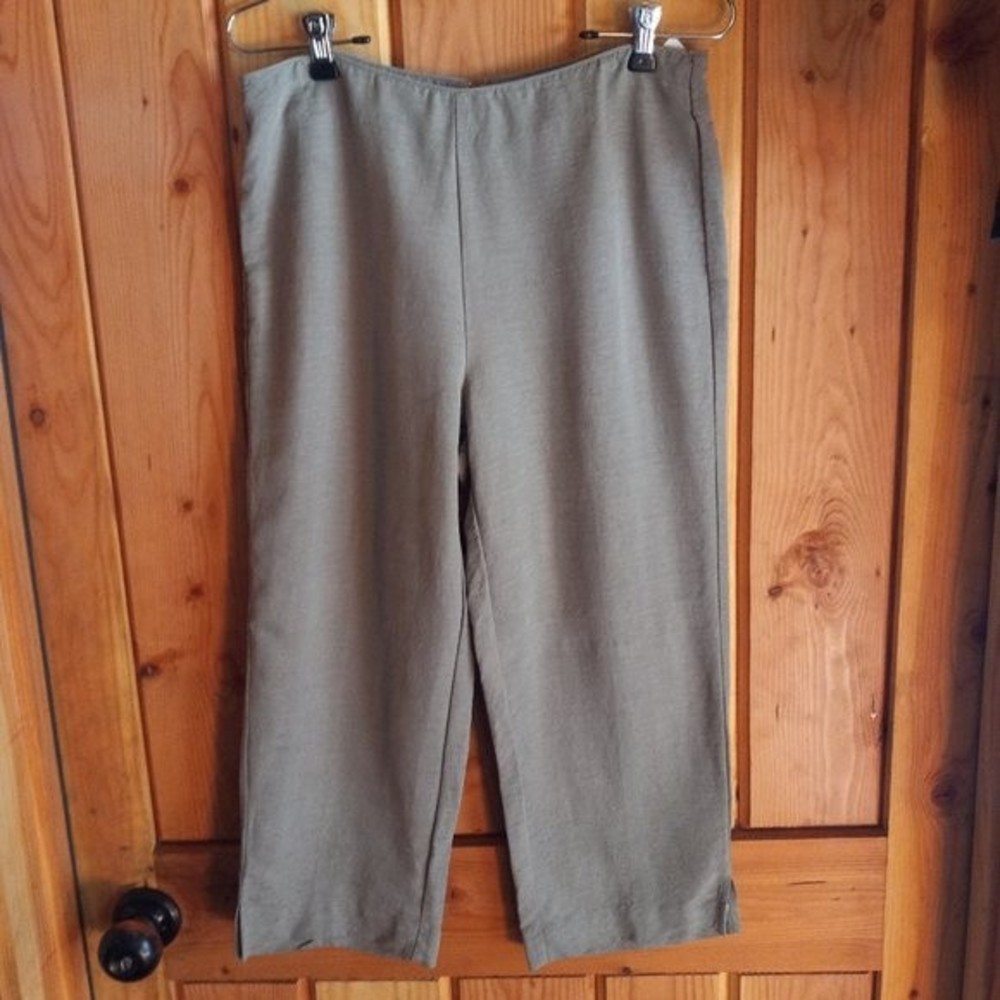 100% Silk Tommy Bahama Capri Length Beach Pants | Lightweight Green Pant…